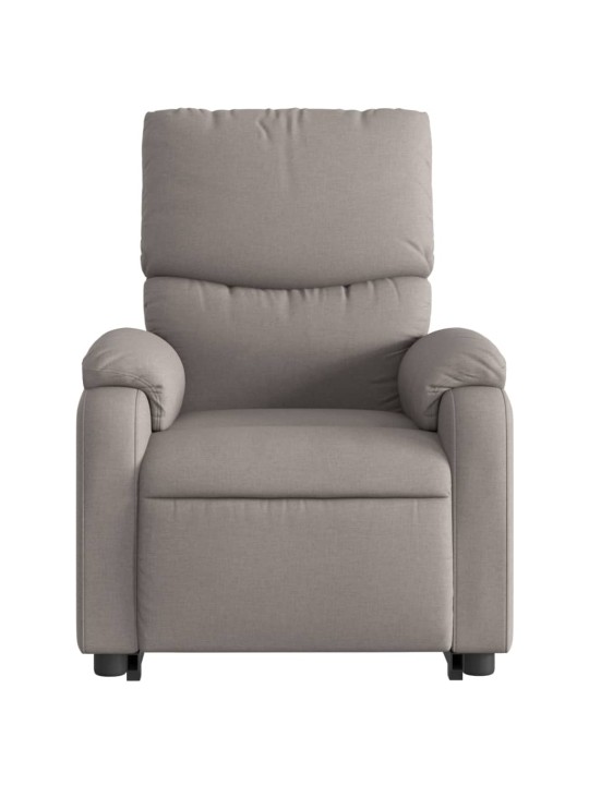 Elektrické zvedací polohovací křeslo taupe textil