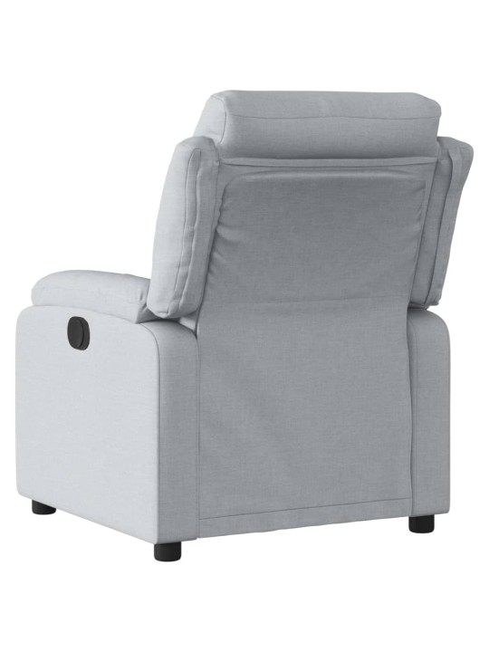 Elektrické polohovací křeslo světle šedé textil