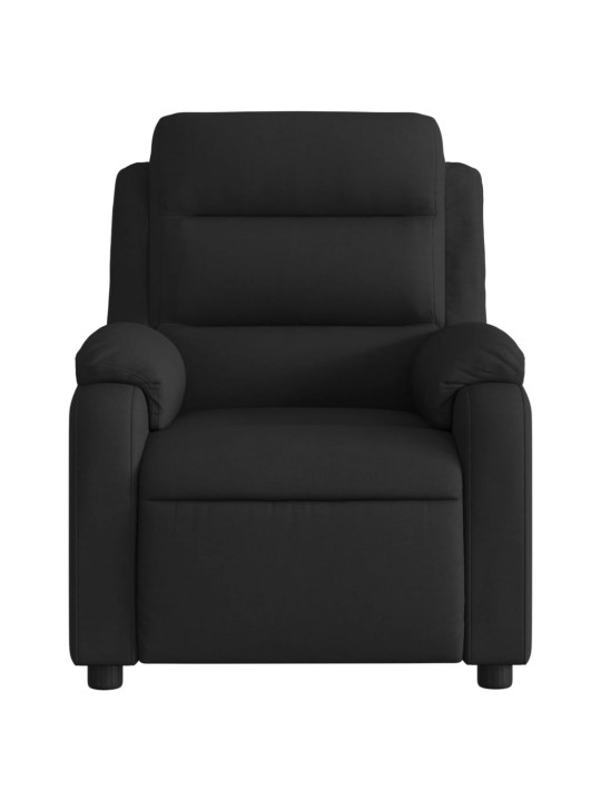 Elektrické polohovací křeslo černé textil