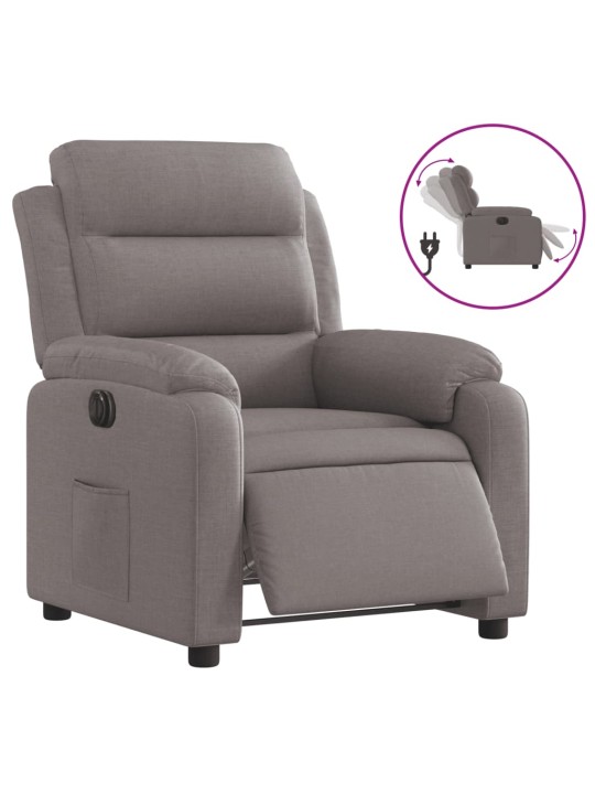 Elektrické polohovací křeslo taupe textil