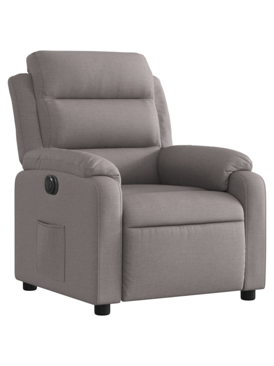 Elektrické polohovací křeslo taupe textil