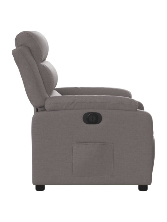Elektrické polohovací křeslo taupe textil