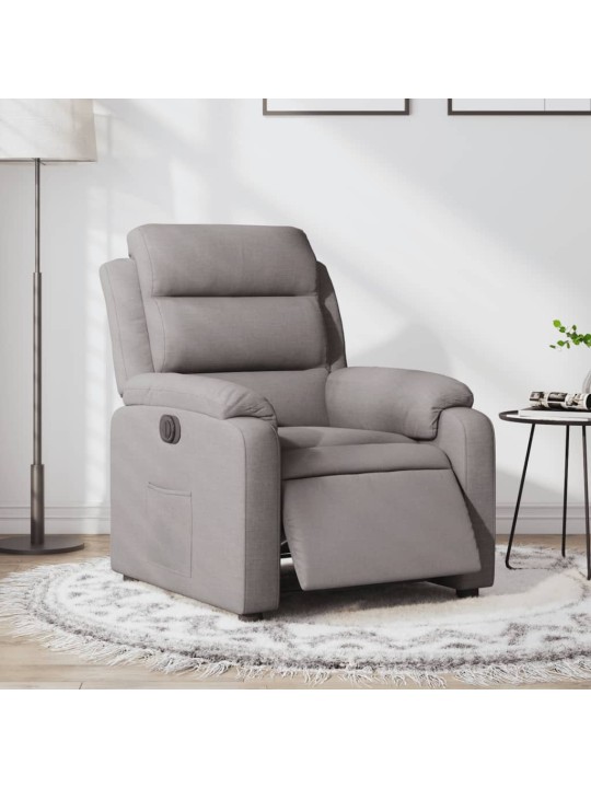 Elektrické polohovací křeslo taupe textil