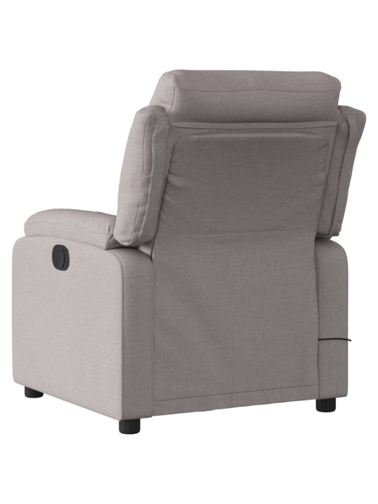 Elektrické masážní polohovací křeslo taupe textil