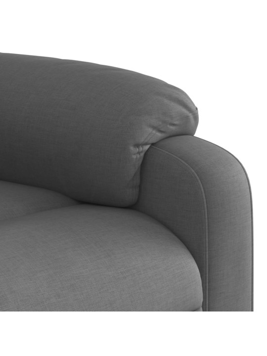 Zvedací polohovací křeslo tmavě šedé textil