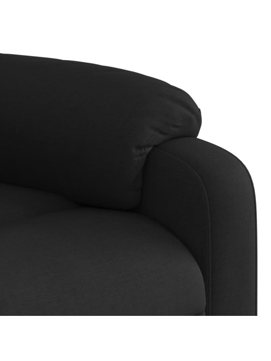 Zvedací polohovací křeslo černé textil