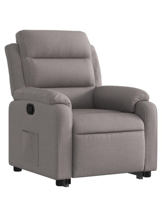 Zvedací polohovací křeslo taupe textil