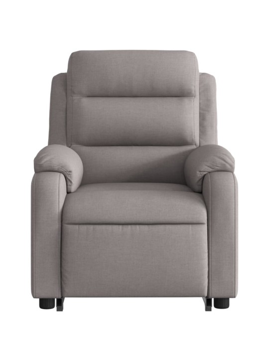 Zvedací polohovací křeslo taupe textil