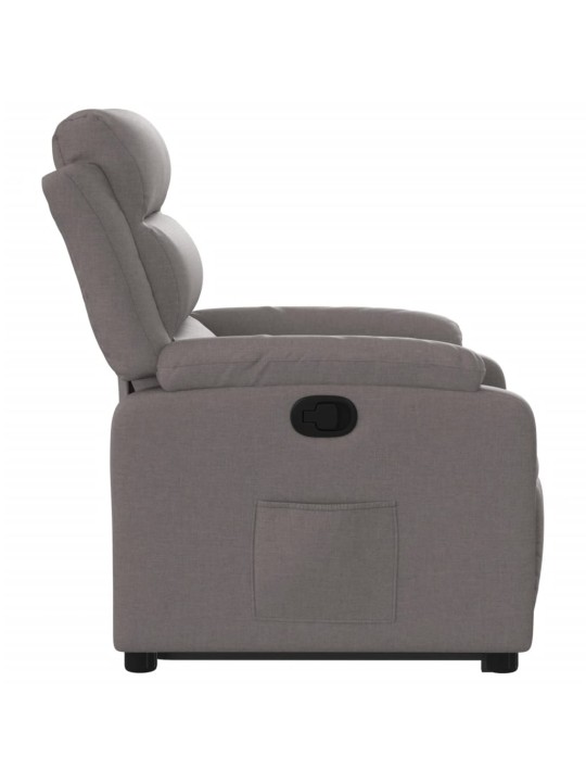 Zvedací polohovací křeslo taupe textil