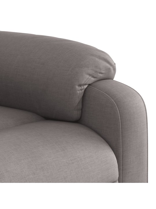 Zvedací masážní polohovací křeslo taupe textil