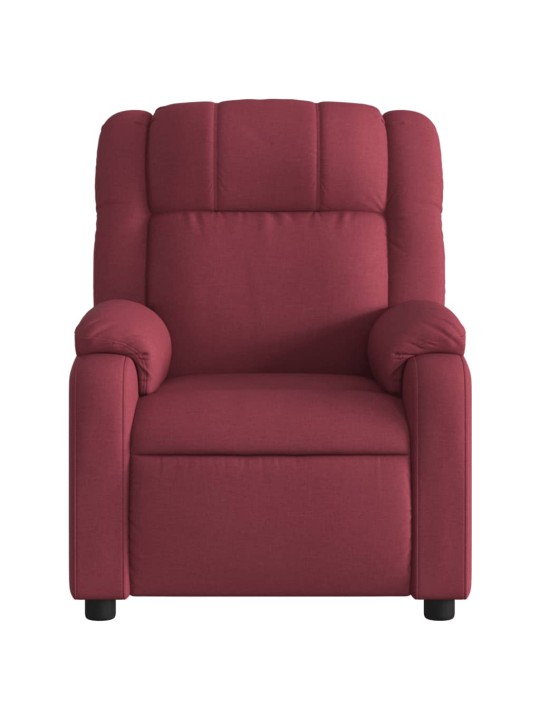 Elektrické polohovací křeslo vínové textil