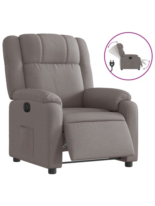 Elektrické polohovací křeslo taupe textil