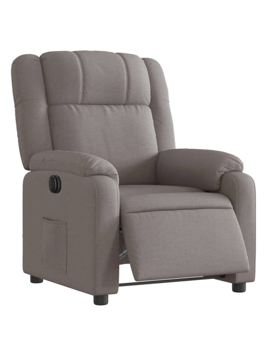 Elektrické polohovací křeslo taupe textil