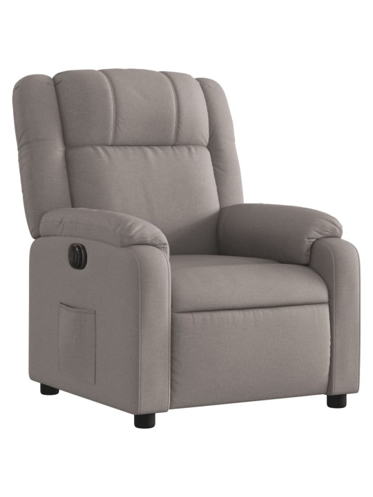 Elektrické polohovací křeslo taupe textil