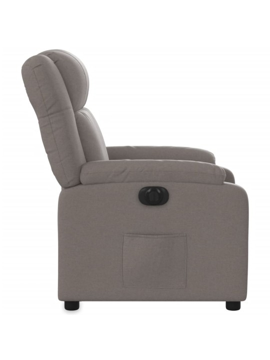 Elektrické polohovací křeslo taupe textil