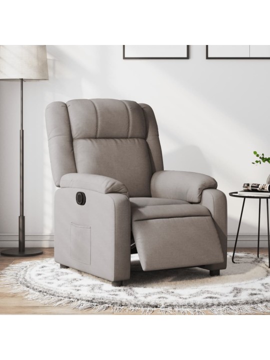 Elektrické polohovací křeslo taupe textil