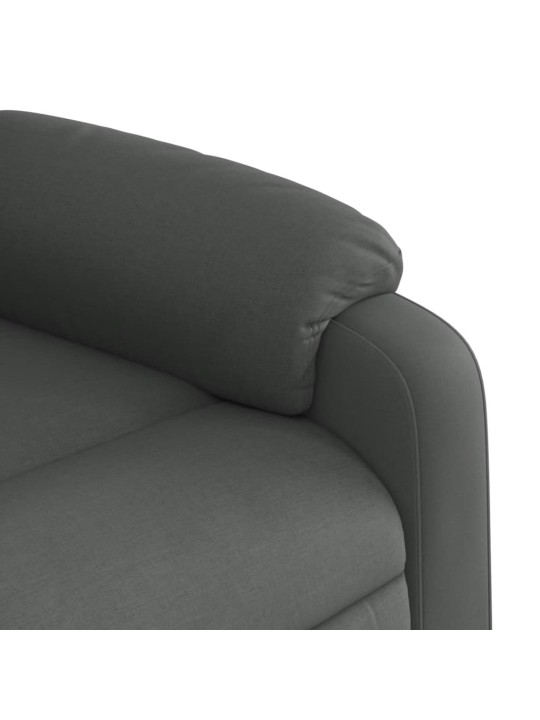 Elektrické masážní polohovací křeslo tmavě šedé textil