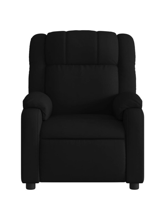 Elektrické masážní polohovací křeslo černé textil