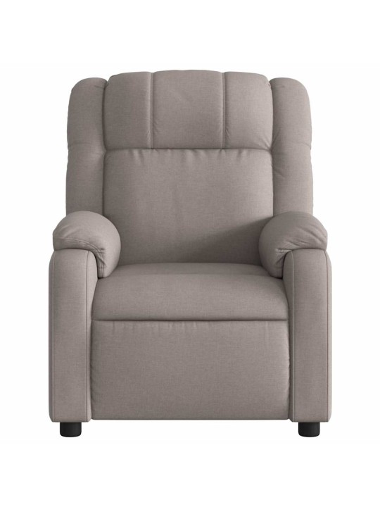 Elektrické masážní polohovací křeslo taupe textil