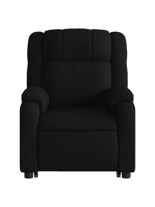 Zvedací polohovací křeslo černé textil