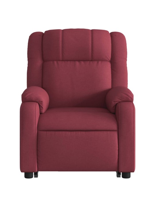 Zvedací polohovací křeslo vínové textil
