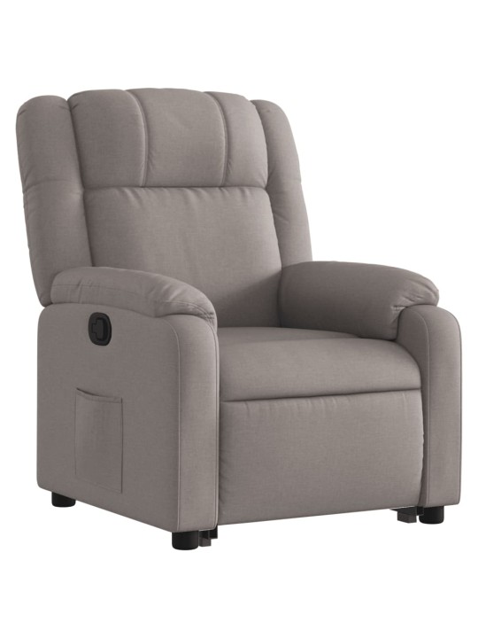 Zvedací polohovací křeslo taupe textil