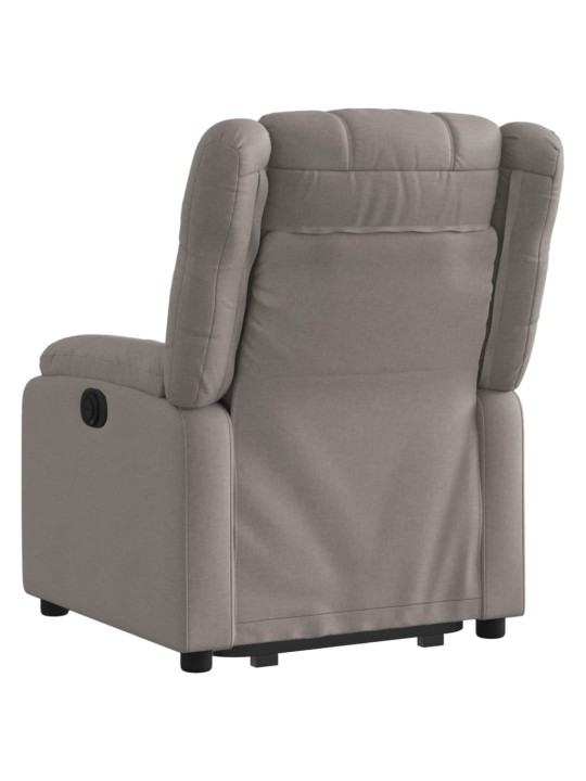 Zvedací polohovací křeslo taupe textil