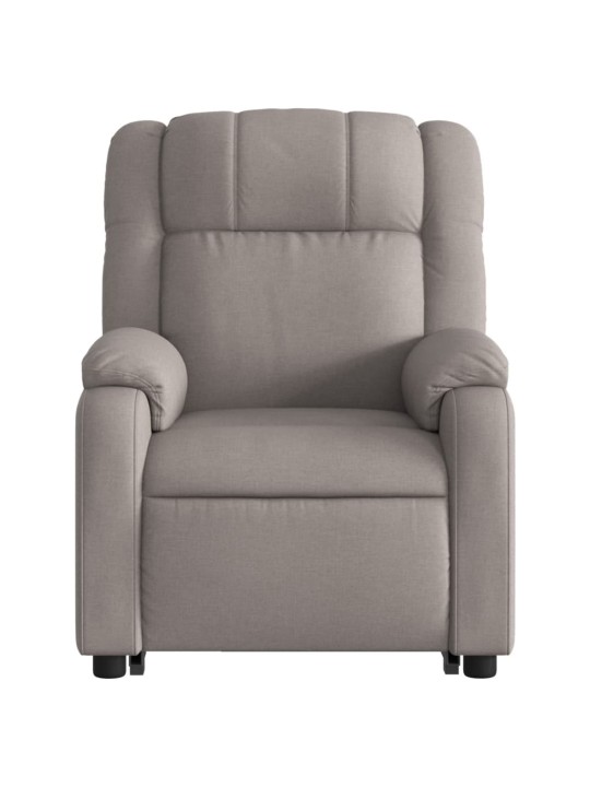 Zvedací polohovací křeslo taupe textil