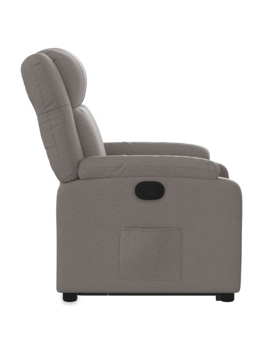 Zvedací polohovací křeslo taupe textil