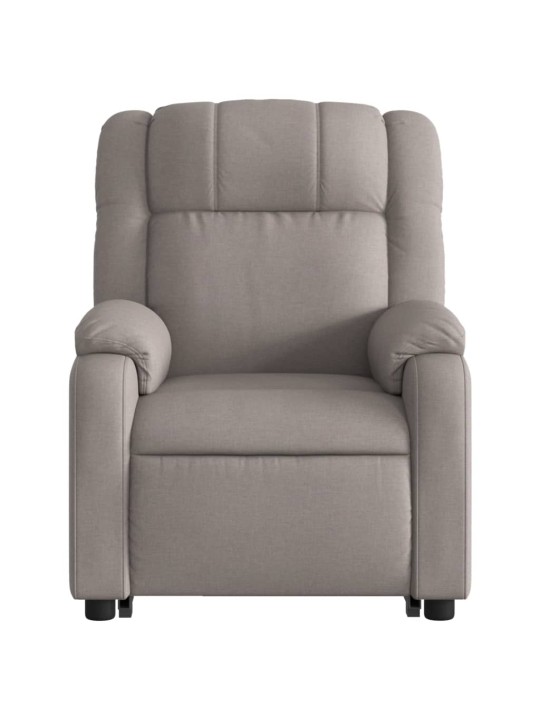 Elektrické zvedací polohovací křeslo taupe textil