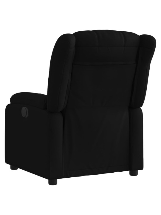 Elektrické polohovací křeslo černé textil