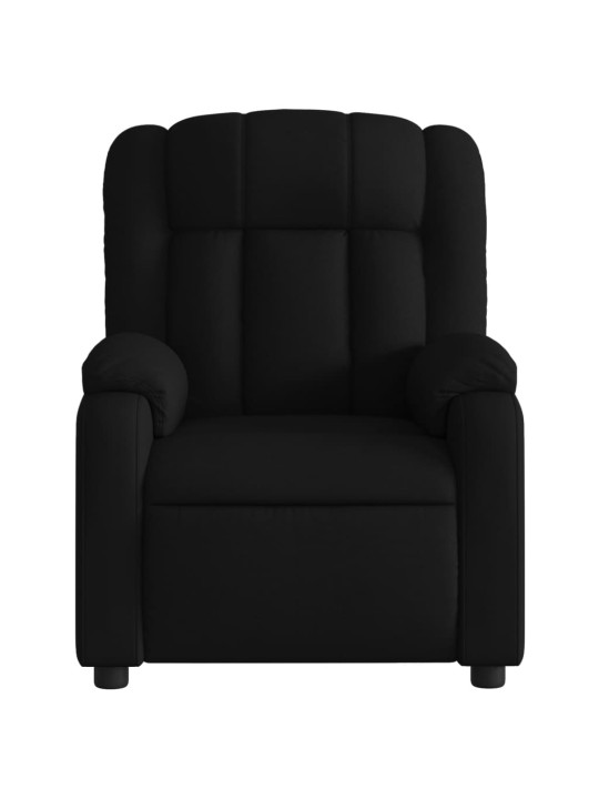 Elektrické polohovací křeslo černé textil