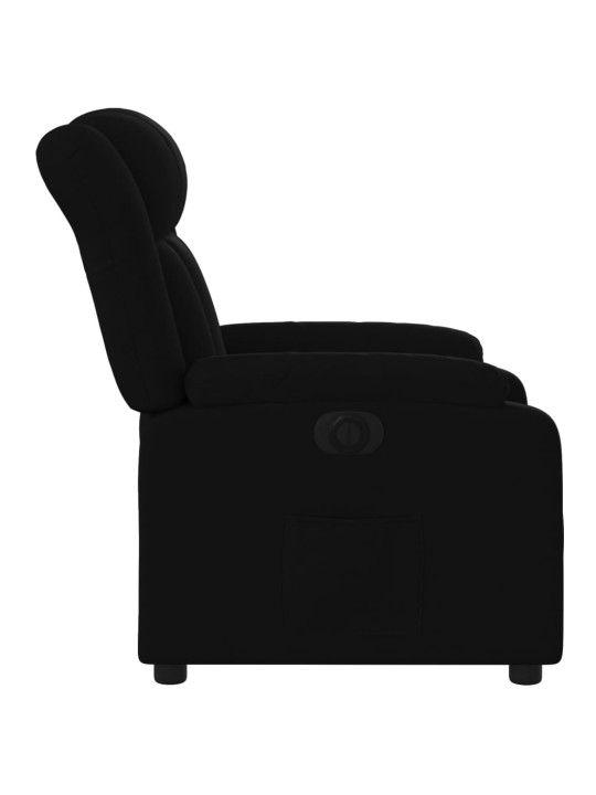 Elektrické polohovací křeslo černé textil