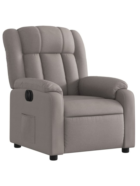 Elektrické polohovací křeslo taupe textil