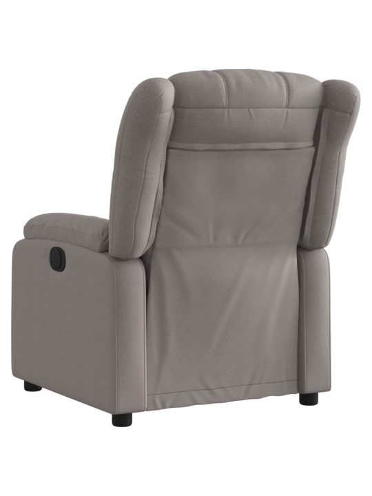 Elektrické polohovací křeslo taupe textil