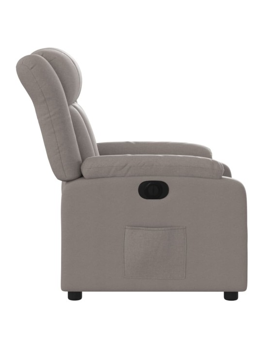 Elektrické polohovací křeslo taupe textil