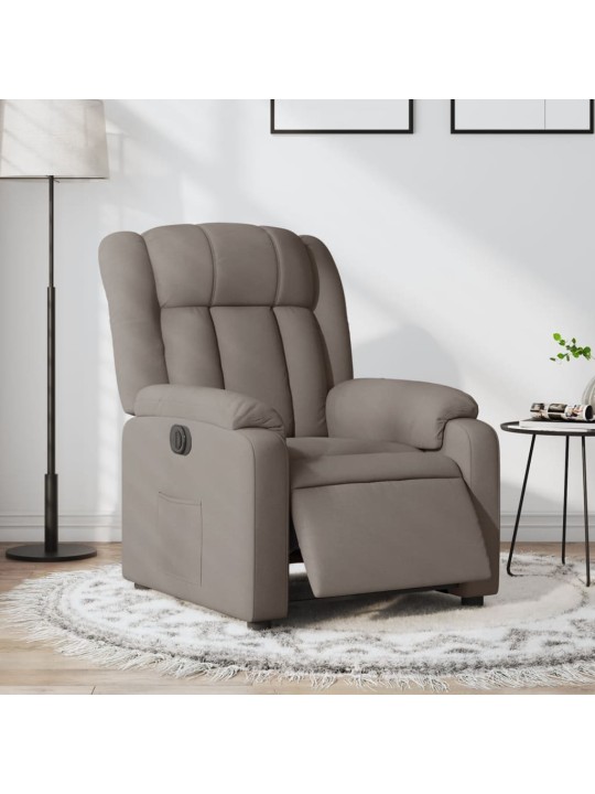 Elektrické polohovací křeslo taupe textil