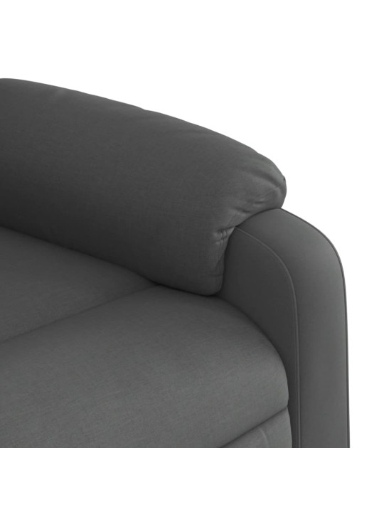 Elektrické masážní polohovací křeslo tmavě šedé textil