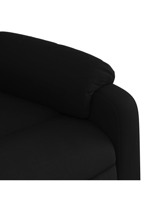Elektrické masážní polohovací křeslo černé textil
