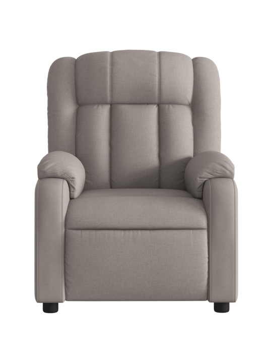 Elektrické masážní polohovací křeslo taupe textil