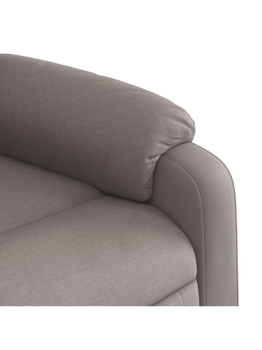 Elektrické masážní polohovací křeslo taupe textil