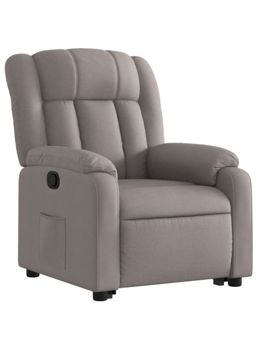 Zvedací polohovací křeslo taupe textil