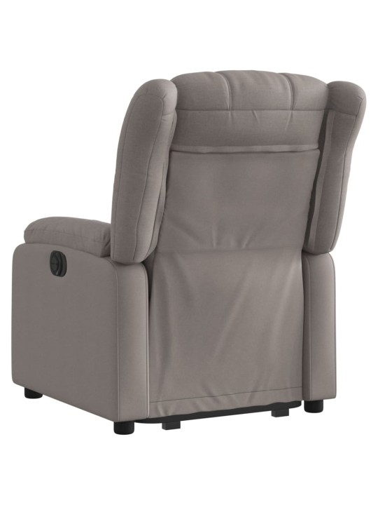Zvedací polohovací křeslo taupe textil