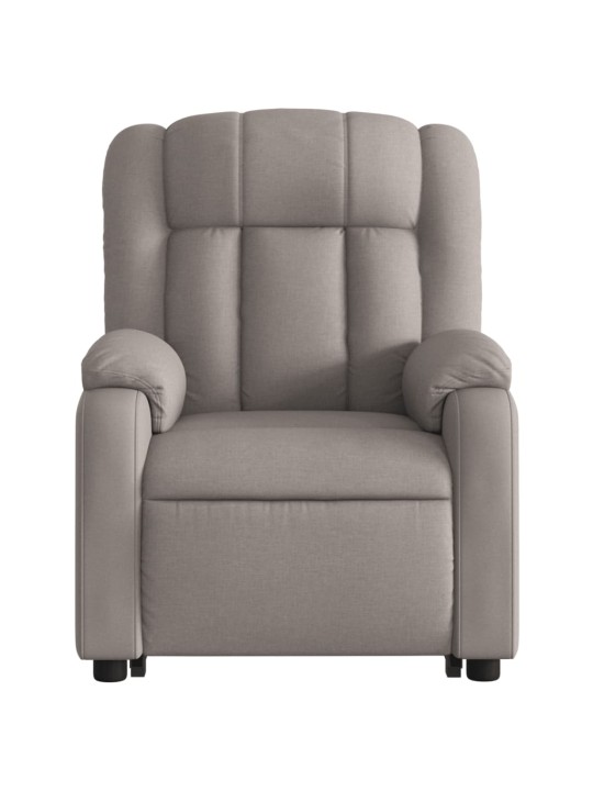 Zvedací polohovací křeslo taupe textil