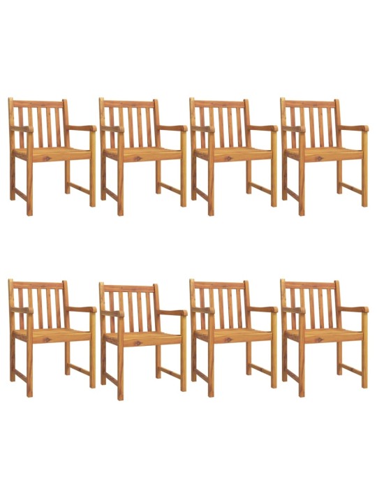 Zahradní židle 8 ks 56 x 55,5 x 90 cm masivní akáciové dřevo