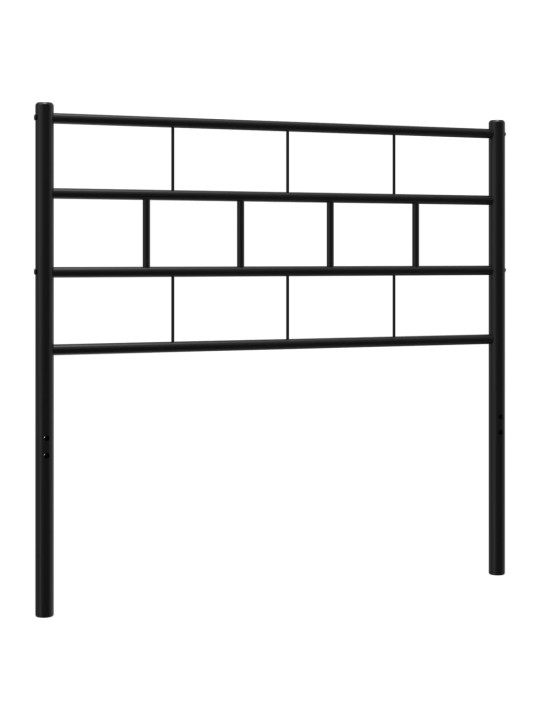 Kovové čelo postele černé 75 cm