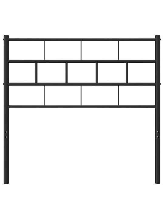 Kovové čelo postele černé 100 cm