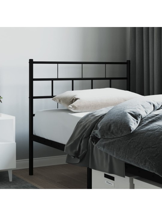 Kovové čelo postele černé 107 cm