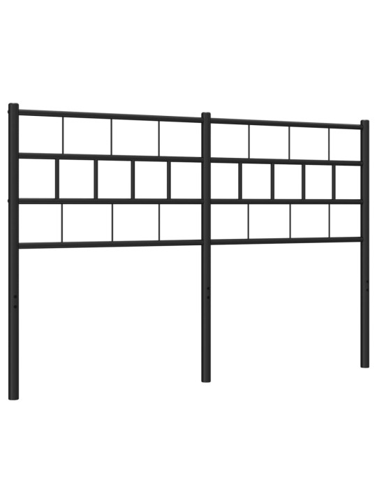 Kovové čelo postele černé 120 cm
