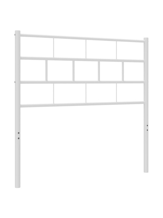 Kovové čelo postele bílé 75 cm